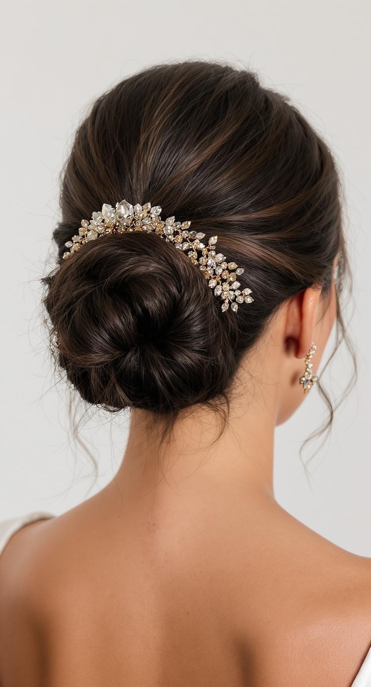 Eleganter Dutt mit Haaraccessoire