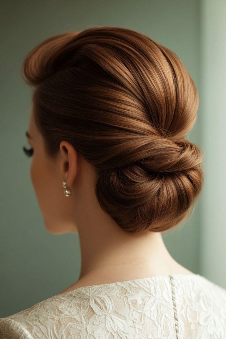 Französischer Dutt klassischer Chignon