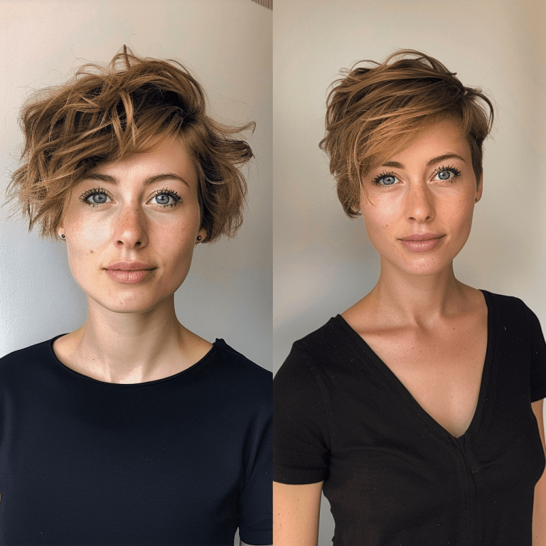 Doppelkinn Frisuren Rundes Gesicht Vorher Nachher