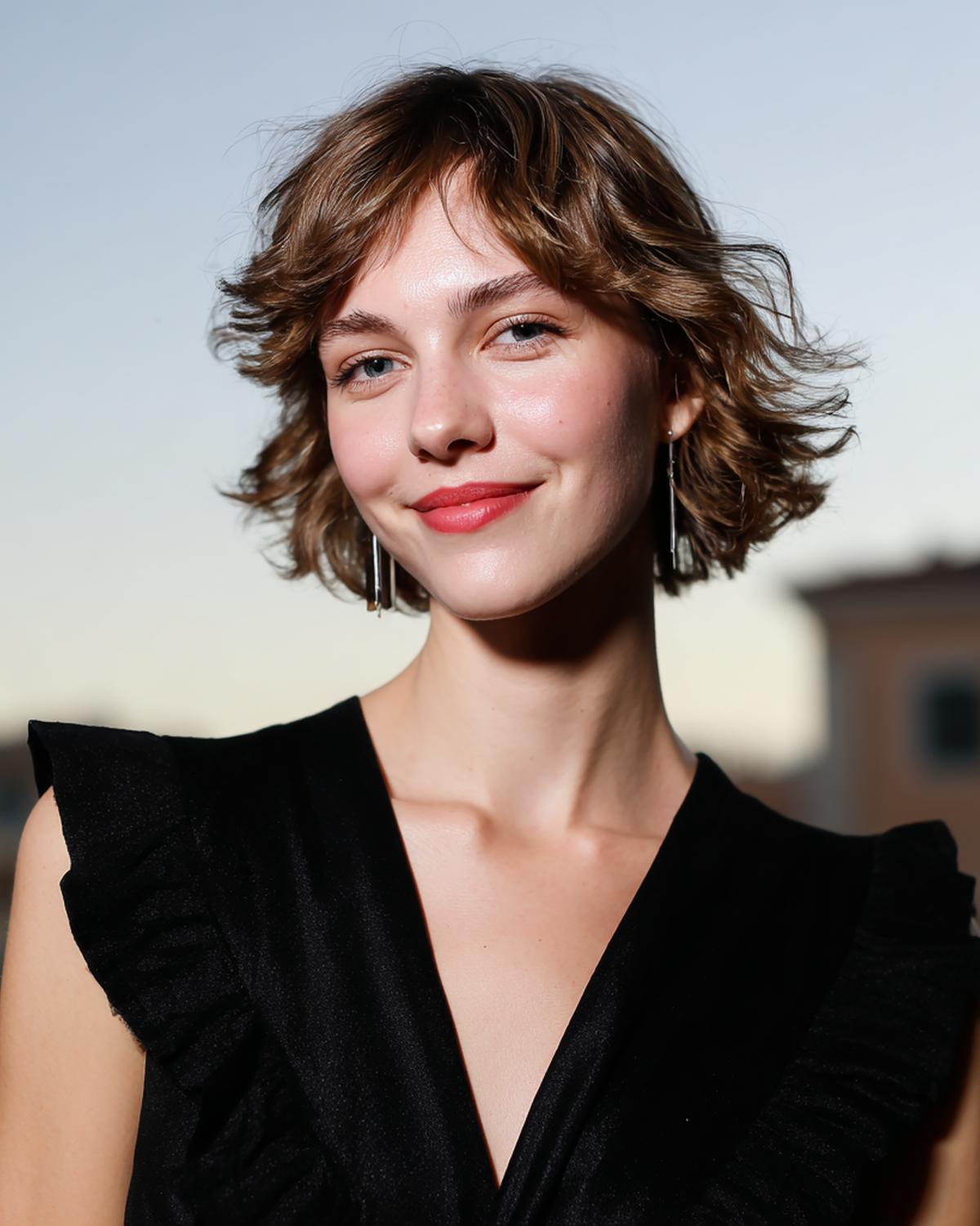 Welliger Kurzhaarbob Mit Pony