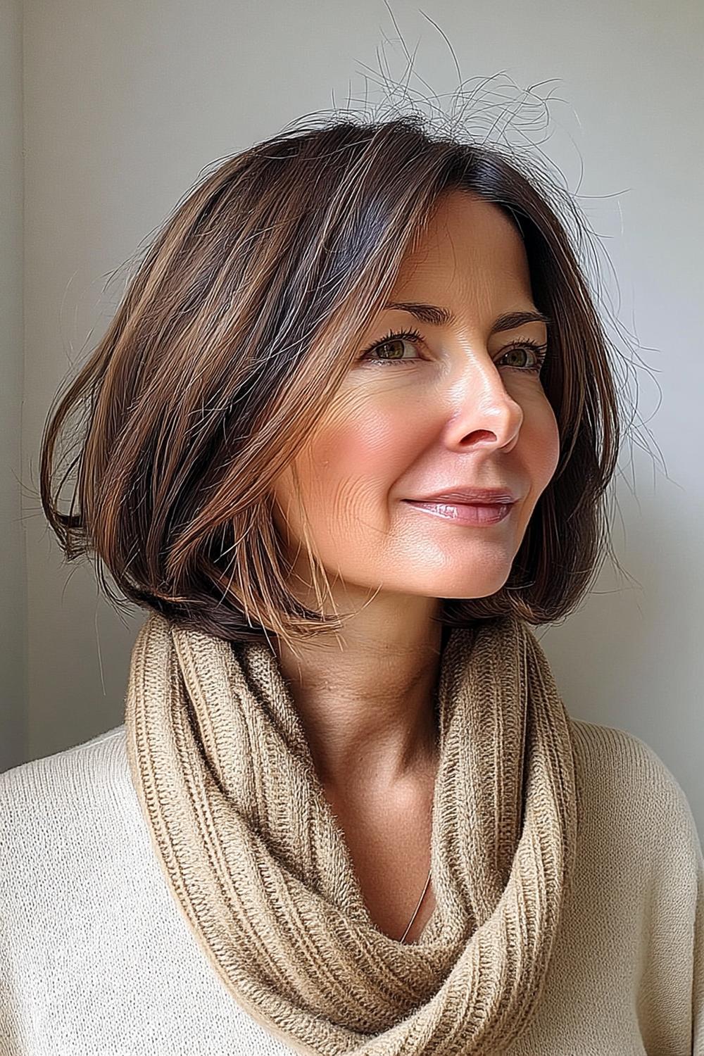 Weicher Bob für runde Gesichter