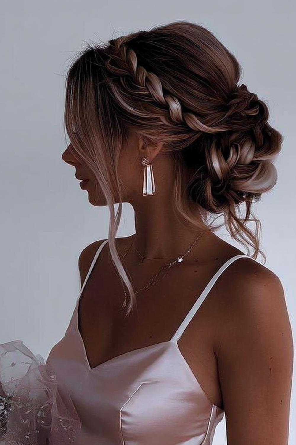 Elegante Flechtfrisur seitlich