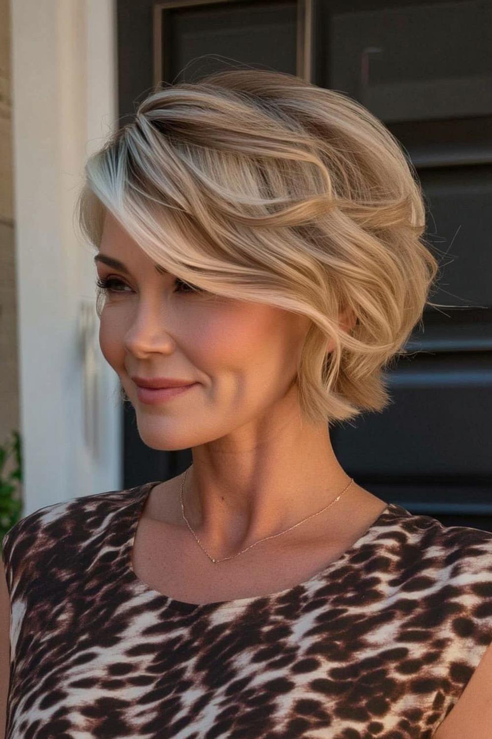 Asymmetrischer Blond-Bob