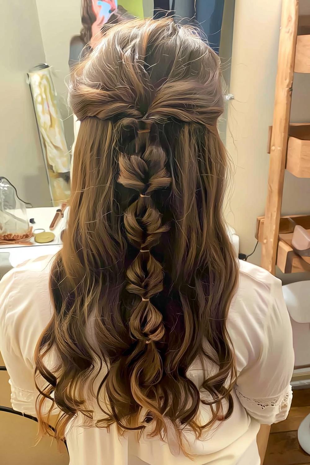 Einfacher Seitenzopf lässig