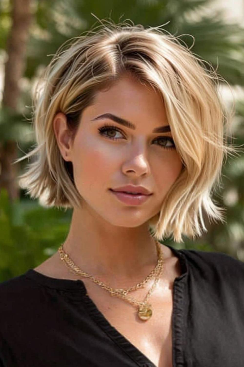 Texturierter Schulter-Bob