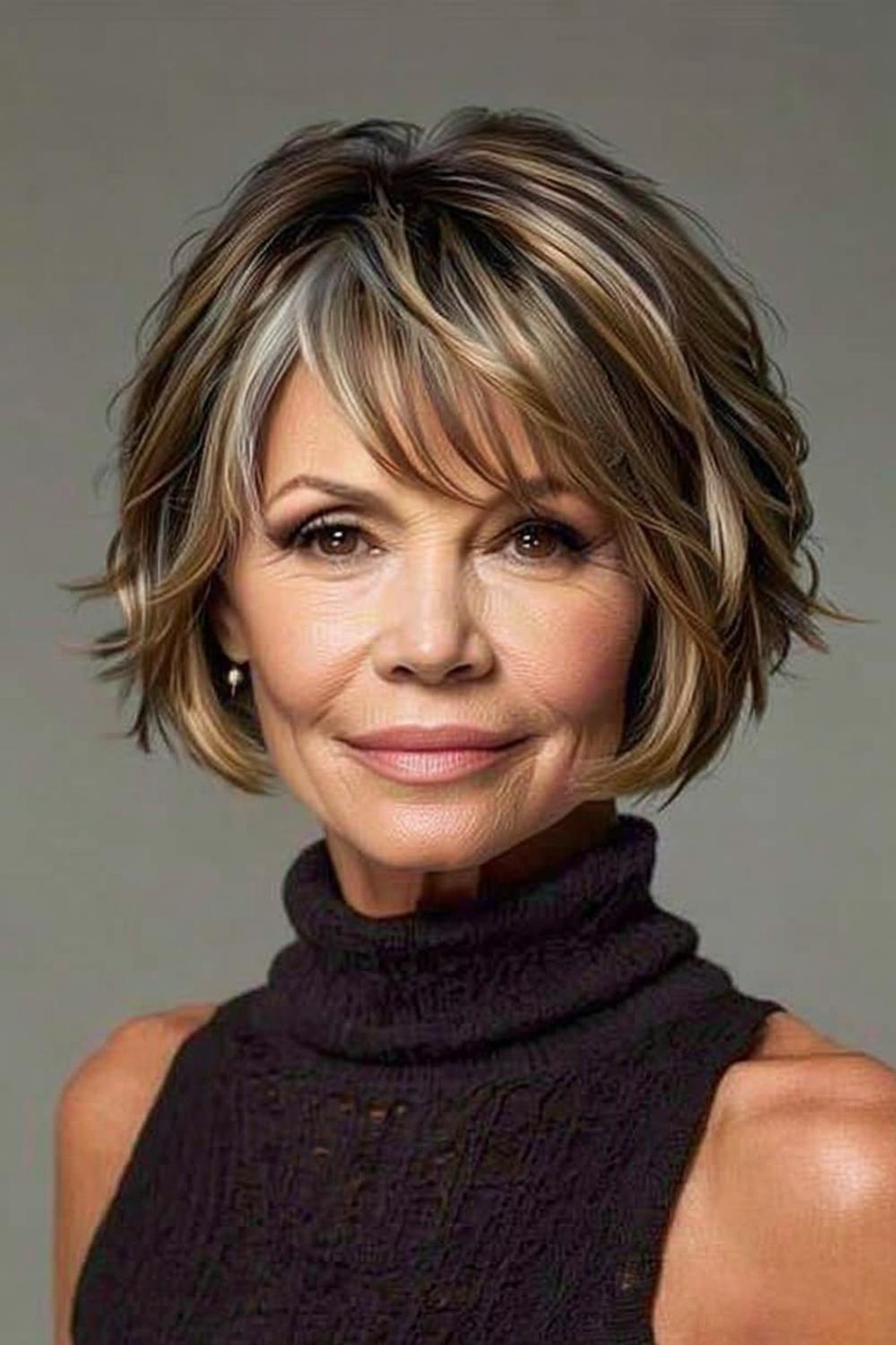 Volumen-Bob für dünnes Haar