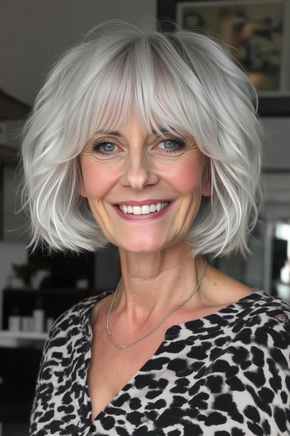 Seitenscheitel-Bob mit Volumen