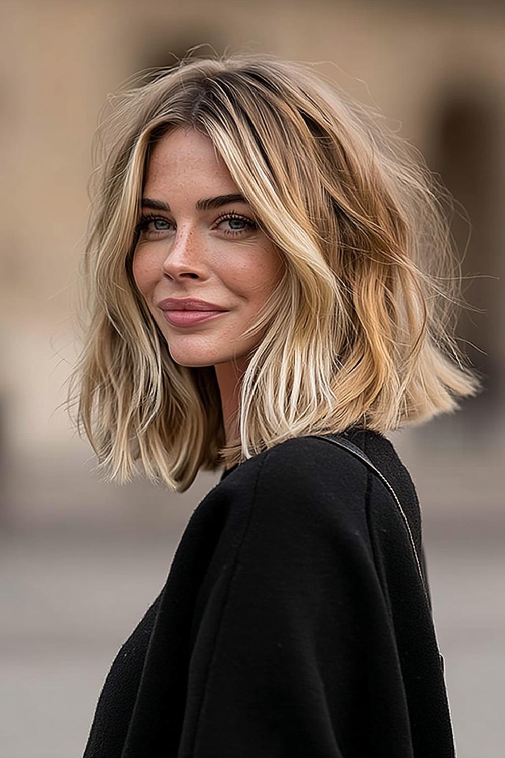 Texturierter Kurz-Bob