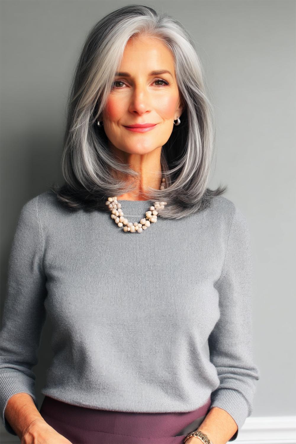 Klassischer Grauer Bob