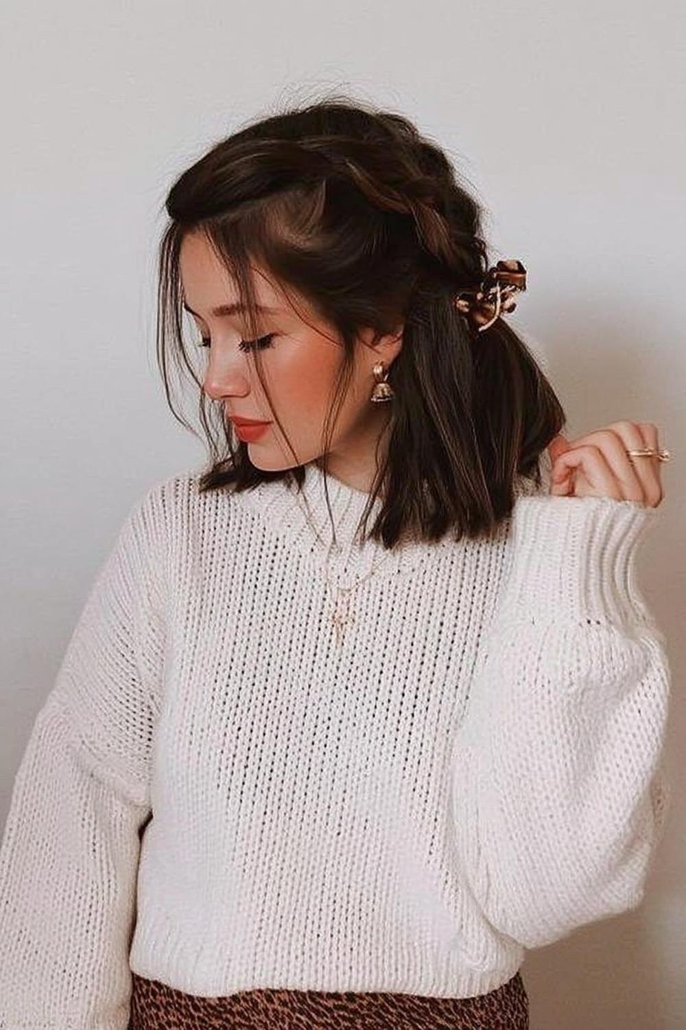 Kurzhaar Flechtspange stylisch