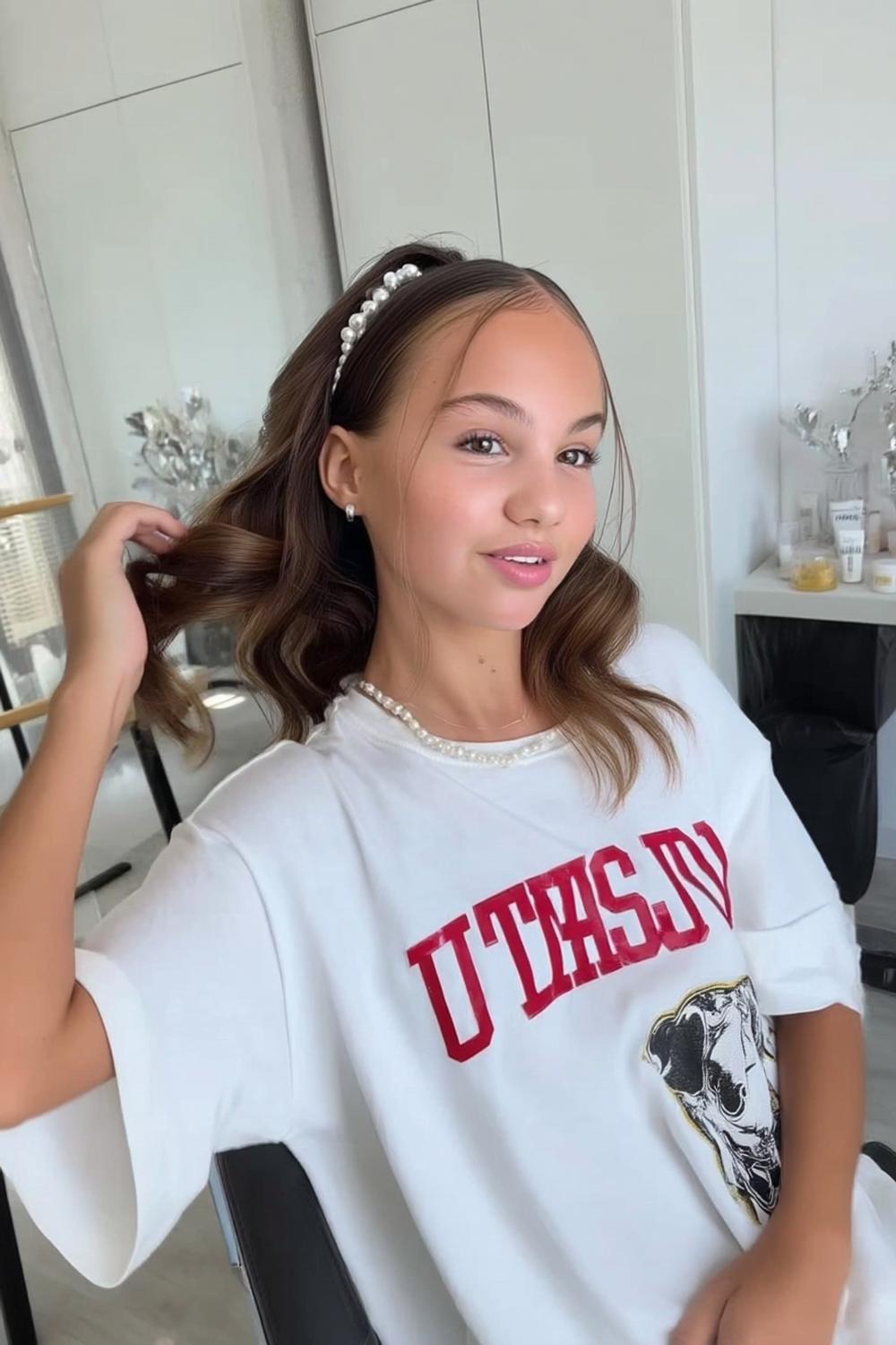 Twisted Half-Up mit Haarspange