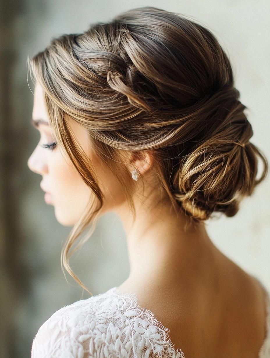 Elegante Hochsteckfrisur mittellange Haare
