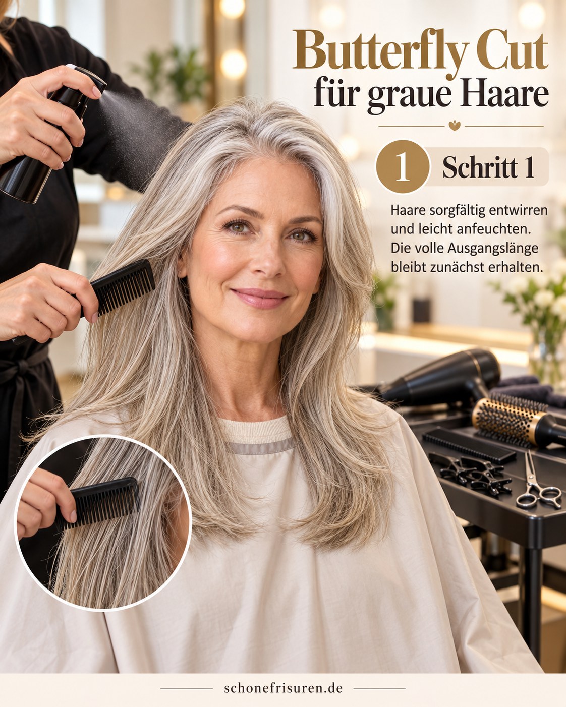 Butterfly Haircut Für Graue Haare – Schritt Für Schritt Zum